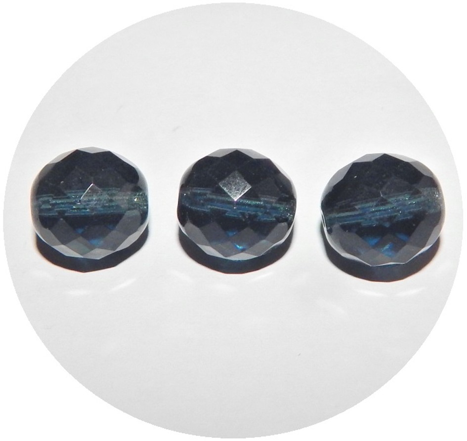 Fire polished beads - montana, 14mm, packing 5 pcs