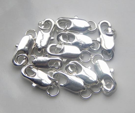 Lobster clasp, 14x5x3mm,col.C silver, packing 1 pcs
