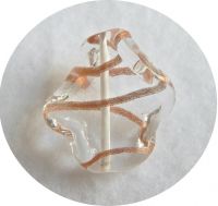 Vinuté perle, chips bílý 30x17mm, balení po 1ks